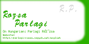 rozsa parlagi business card